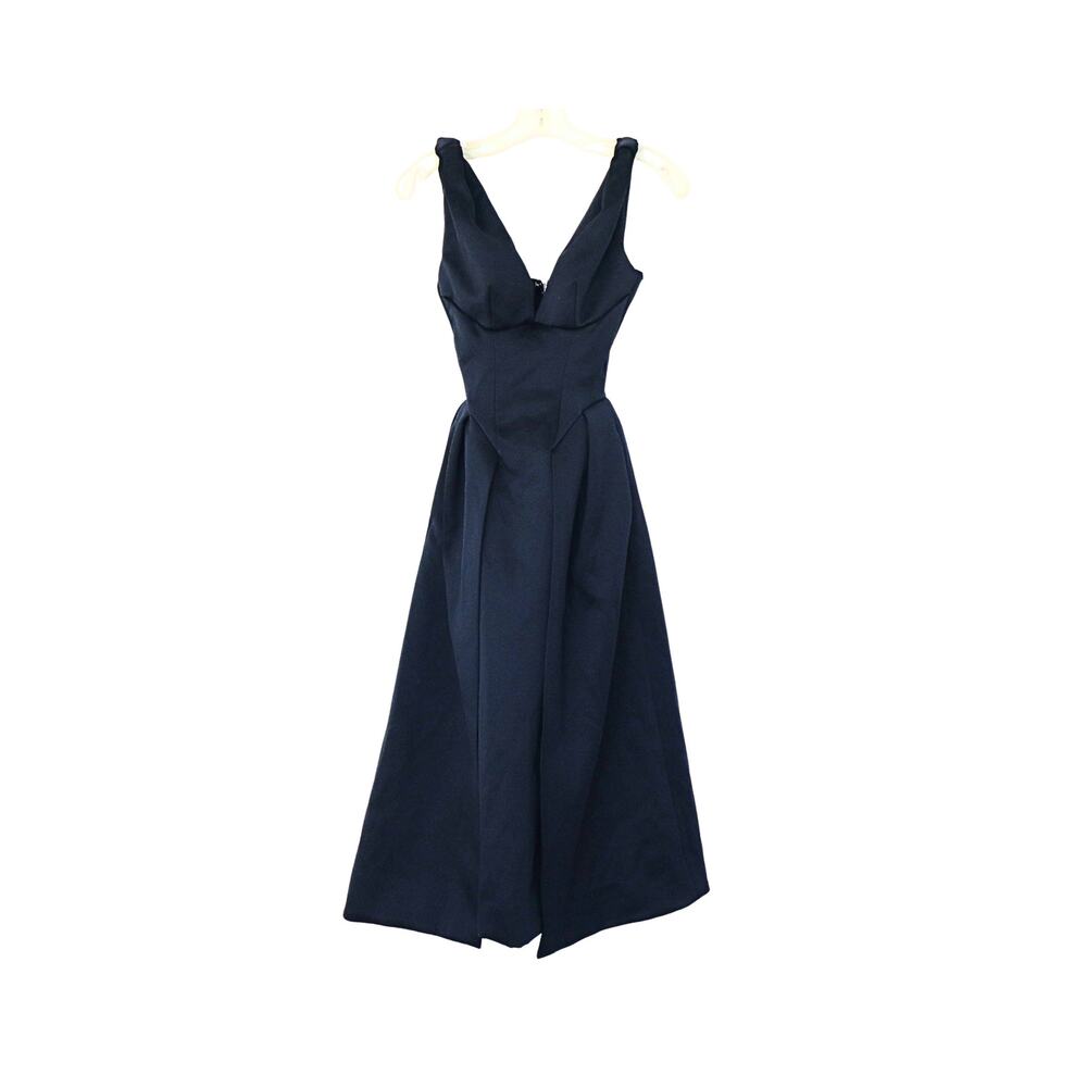 HOUSE OF CB Paloma Plunge Neck Sleeveless Midi Dress - Parisian Night - XS